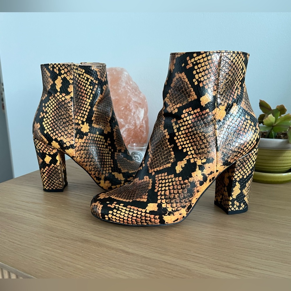 Steve Madden snake booties